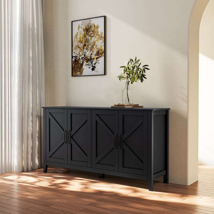 Merax Freestanding 4-Door Sideboard Storage Cabinet