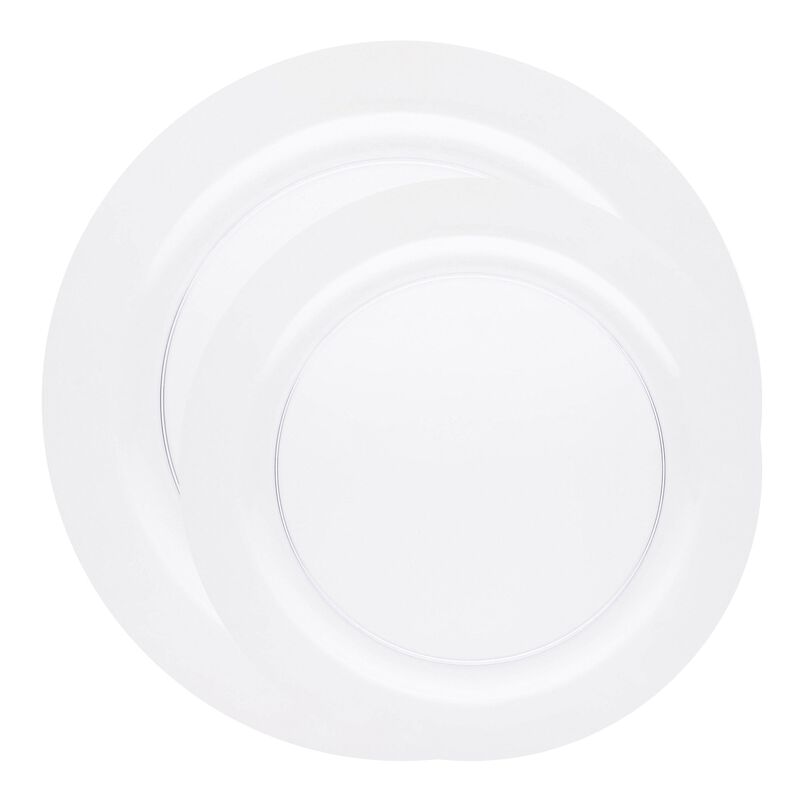 Clear Economy Round Plastic Dinnerware Value Set (120 Sets) image number 0