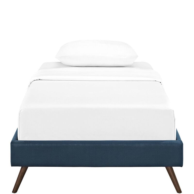 Helen Fabric Twin Bed Frame with Round Splayed Legs image number 2