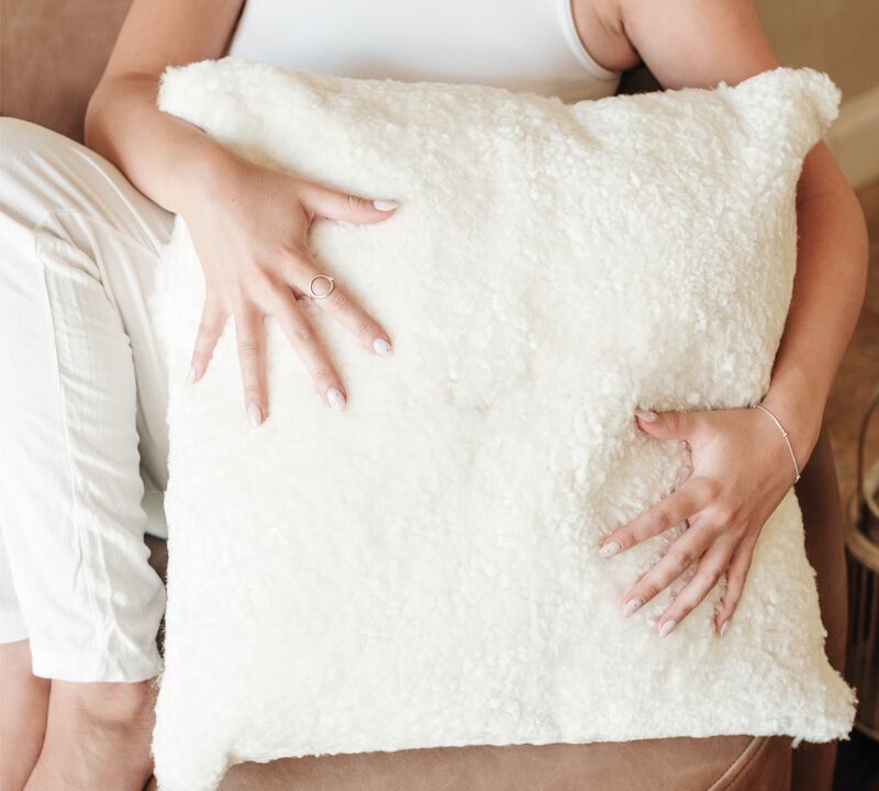 Sheared Sheepskin Pillow Cover 20&Prime; x 20&Prime;