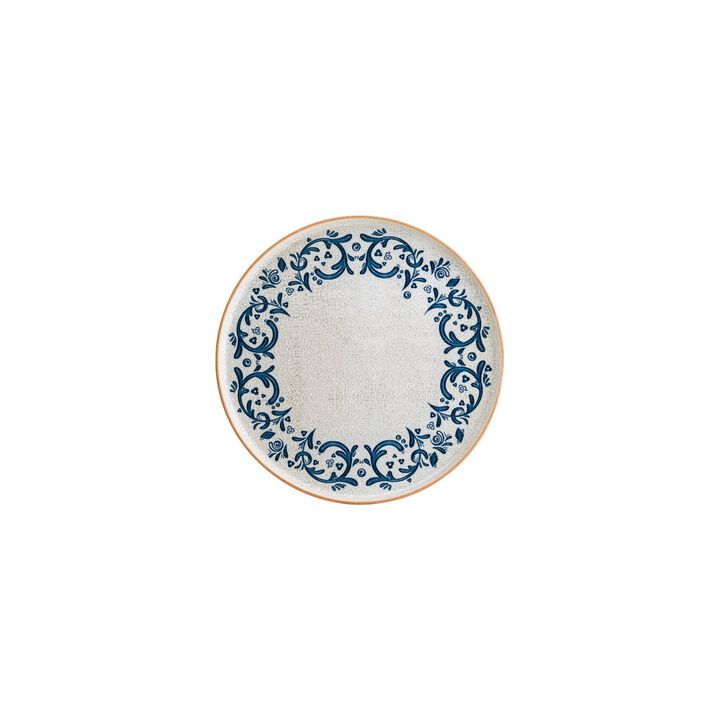 Viento dia.8.75" Round Decorated Porcelain Plate (Set of 4)