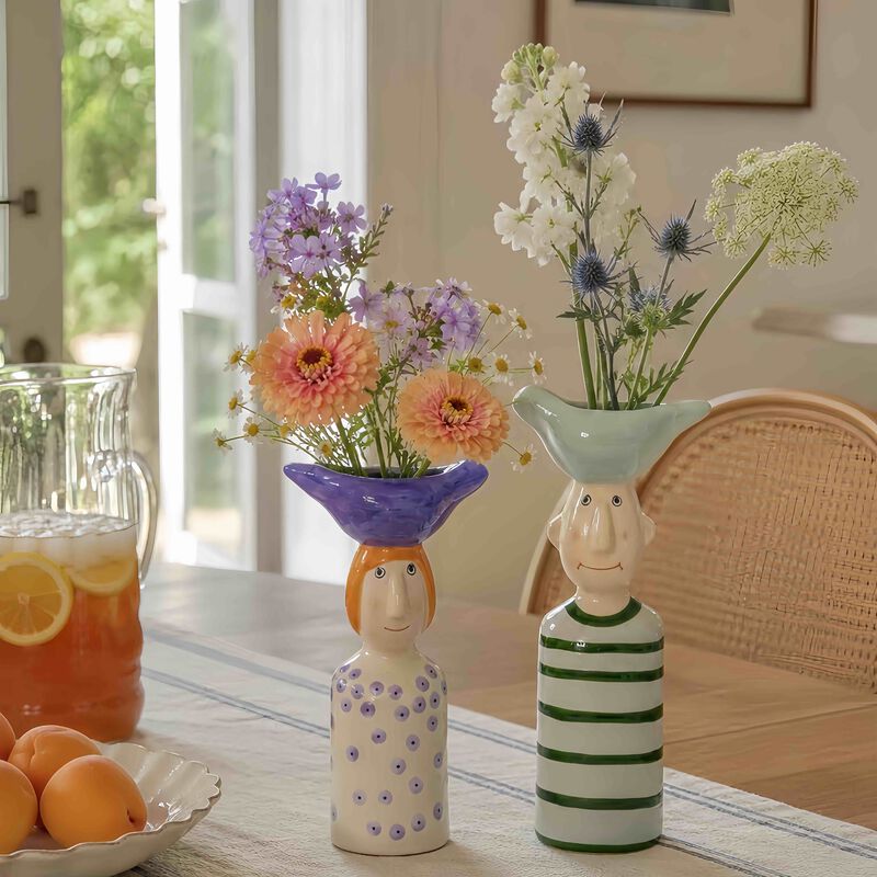 Couple Ceramic Flower Vase image number 7