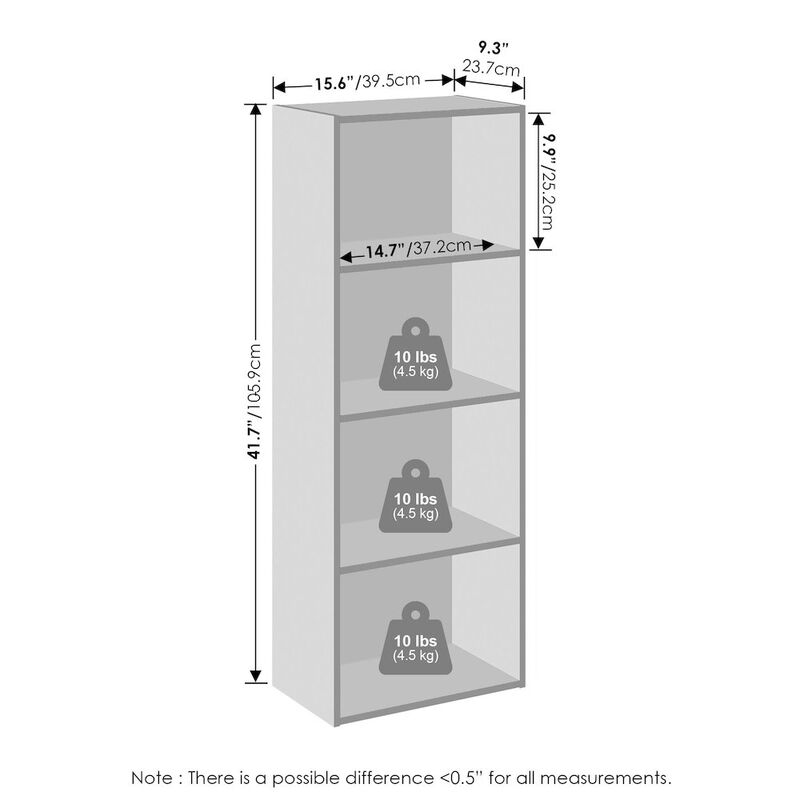 Reed 4-Tier Open Shelf Multipurpose Closet & Clothing Storage, Storage Organizer