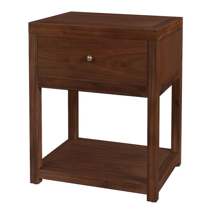 Butler Specialty 21 in. W Rectangular Wood 1 Drawer Small Nightstand with Lower Open Shelf
