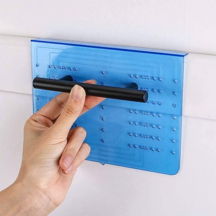 homdiy Cabinet Handle Template Drill Mounting Template (1 Pack) - Hardware Installation Template Guide for Cabinet Knobs, Drawer