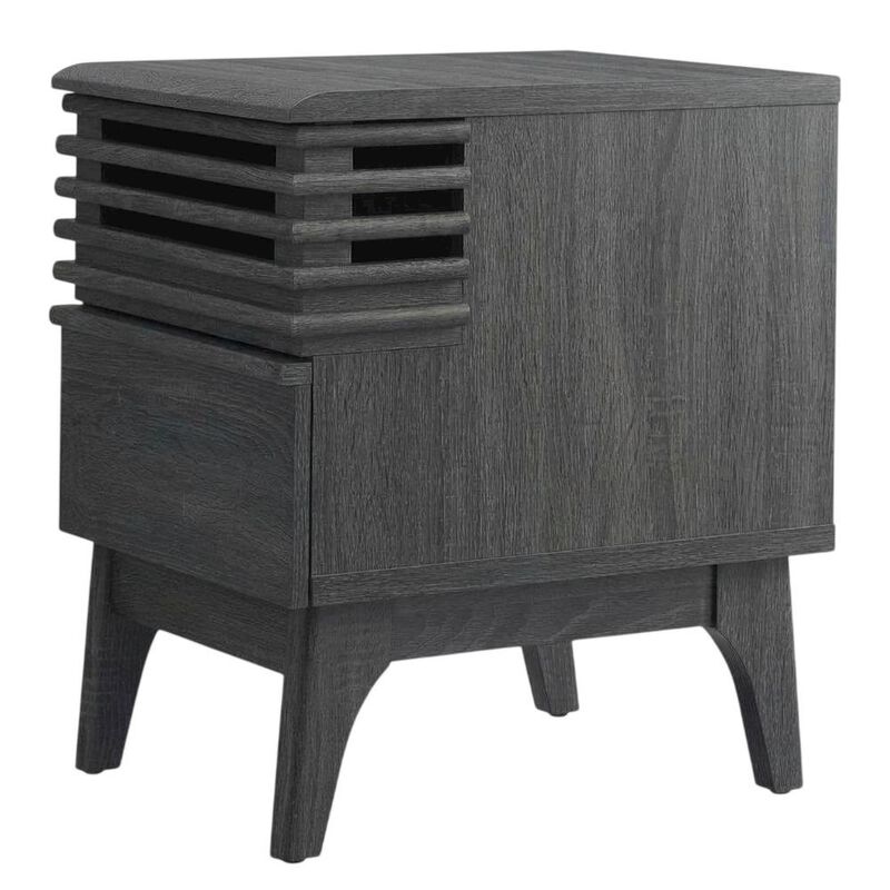 Nightstand in Gray Finish image number 0
