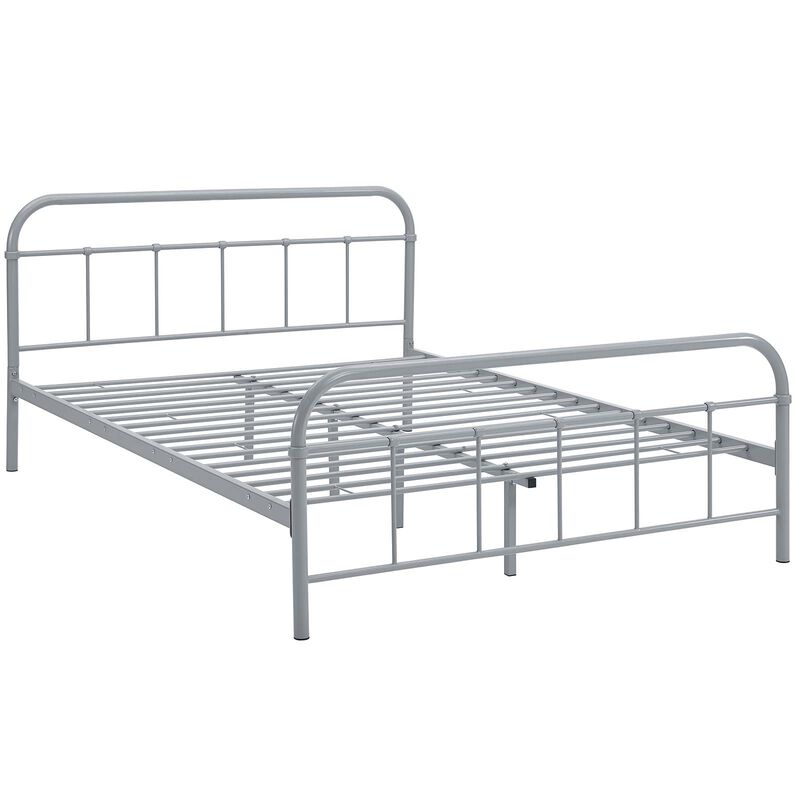 Modway Furniture  36.5 x 84.5 in. Maisie Queen Stainless Steel Bed Frame image number 2