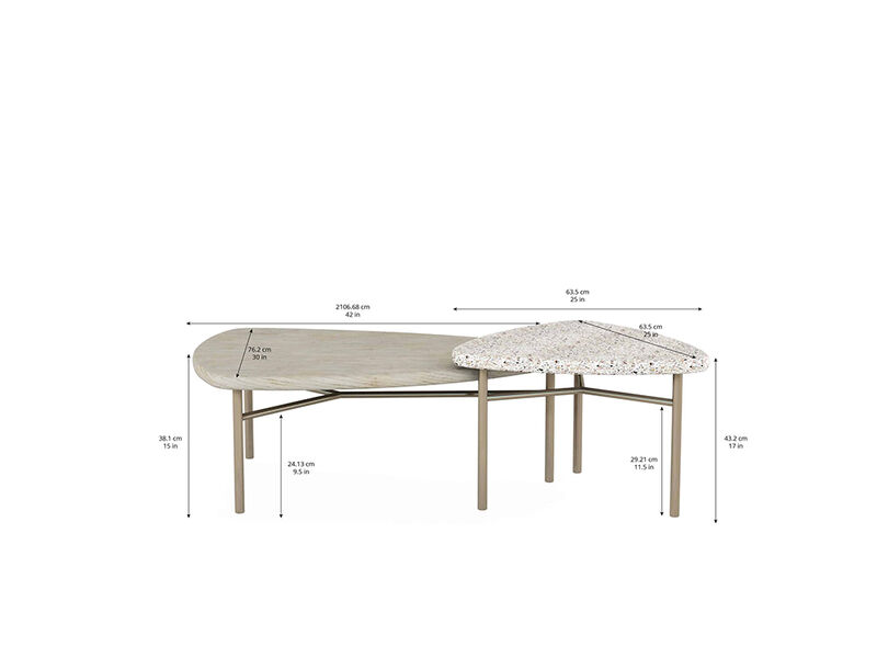 Cotiere 2-Piece Bunching Cocktail Tables