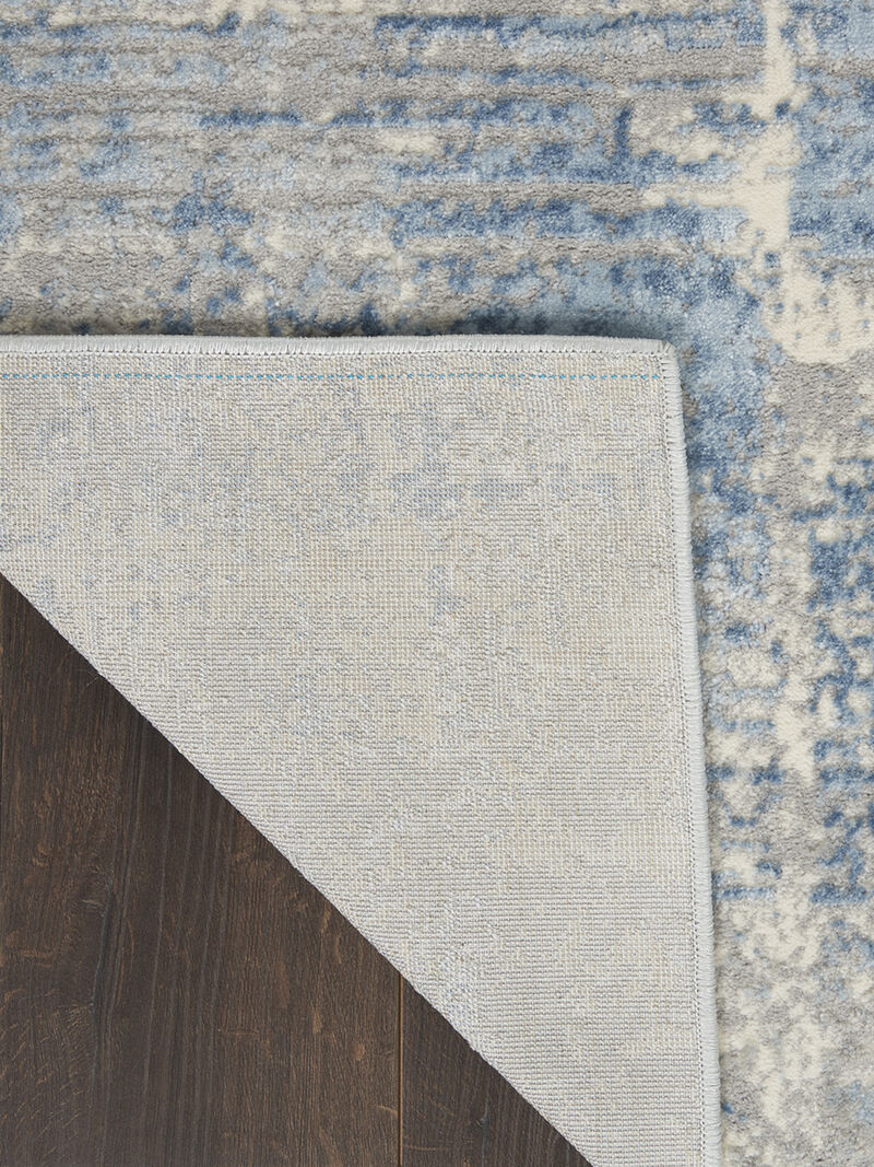 Solace SLA02 Ivory/Gray/Blue 5'3" x 7'3" Rug