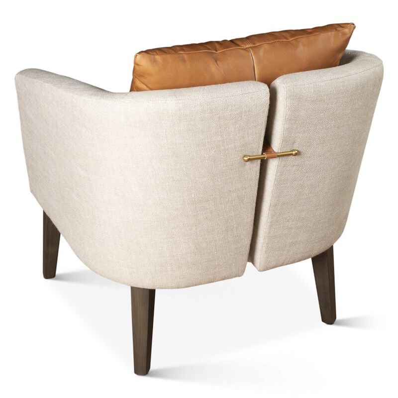 World Interiors Olivia Armchair in Beige Linen image number 3