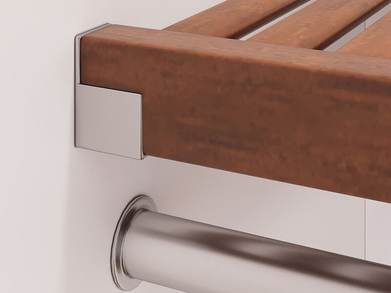 Solid Wood Walk-In Closet Organizer with 3 Shaker Style Drawers