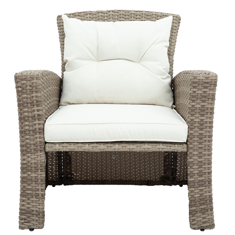 Streamdale 4-Piece Outdoor Wicker Conversation Set
