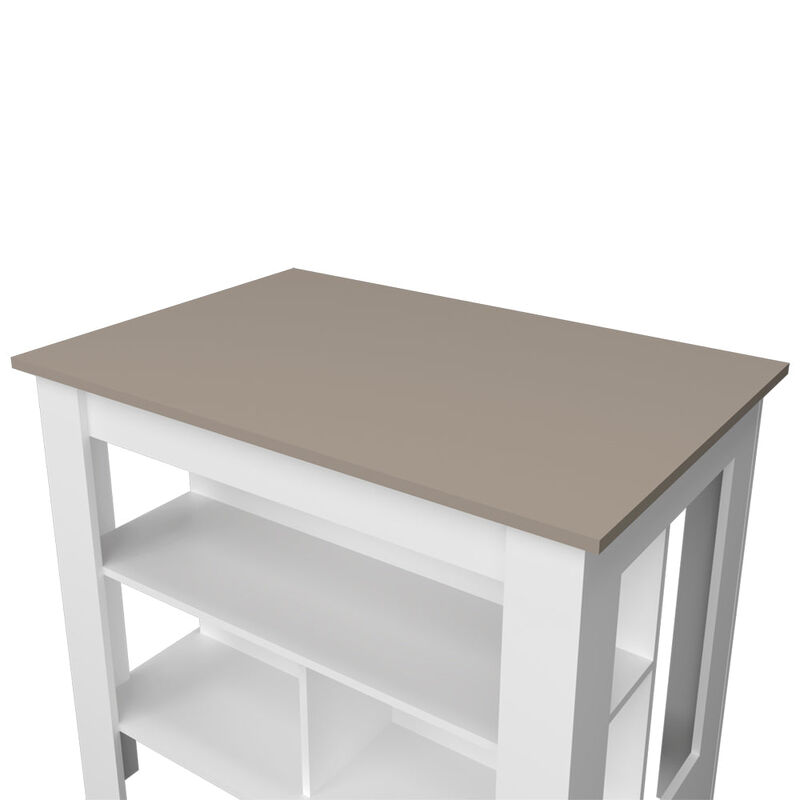 Kitchen Island Ada, Kitchen, Taupe / White image number 5