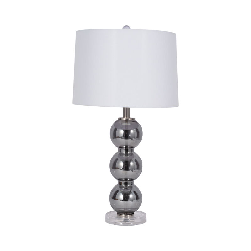 29" Stacked Glass Ball Table Lamp Crystal Base, Sm image number 2