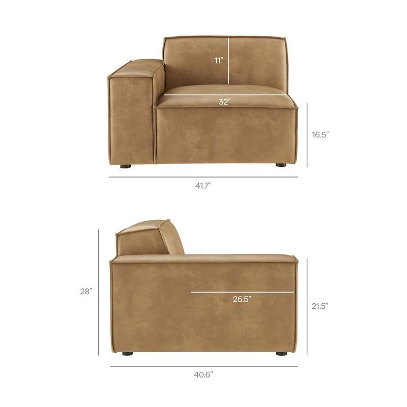 Restore 3-Piece Vegan Leather Modular Sofa Set image number 2