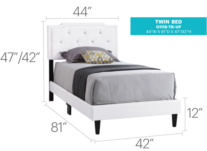 Deb Jewel Tufted Twin Panel Bed