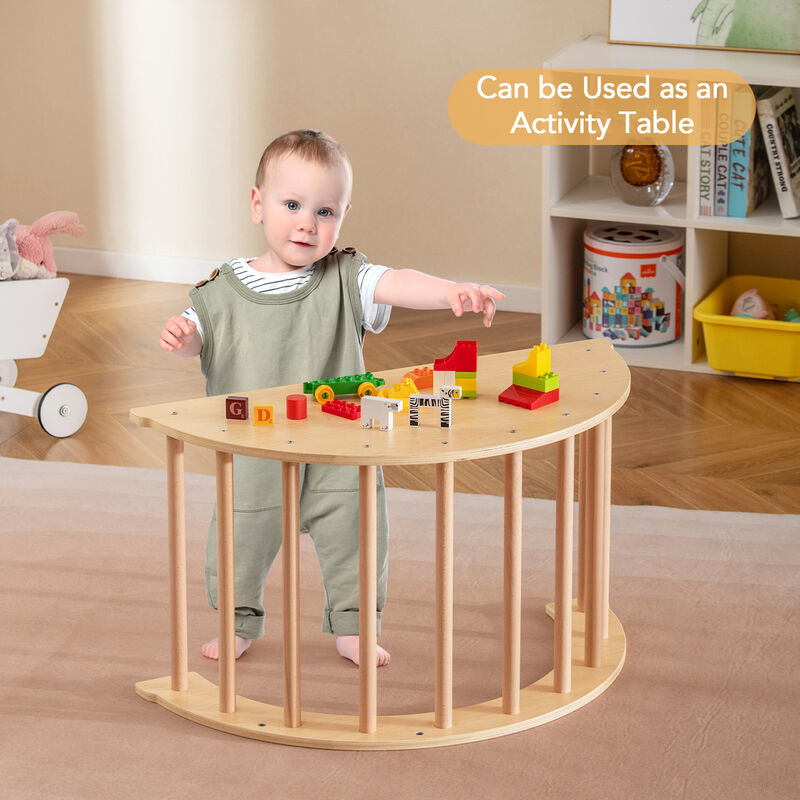 Kids Climbing Arch with Cushion &ndash; Montessori Climber/Rocker for Toddlers image number 1