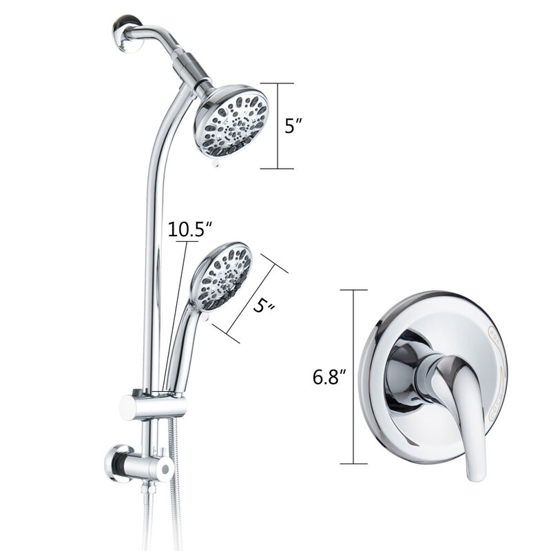 Stainless Steel Dual Shower Head Set