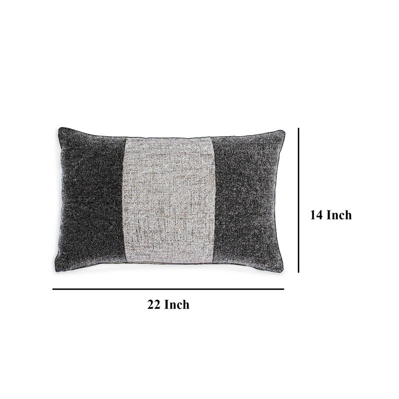 Ako 14 x 20 Lumbar Accent Throw Pillow, Spice Orange Cotton Stripe - Benzara