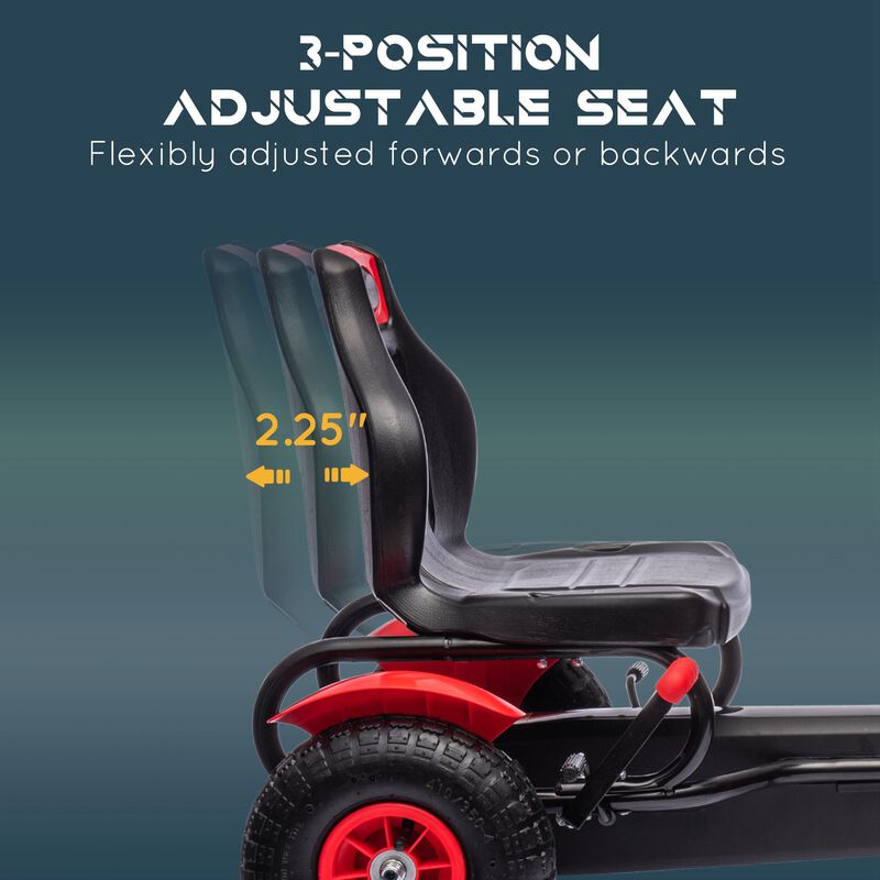 BreeBe Kids Ride On Pedal Go Kart with Sharp Steering image number 3