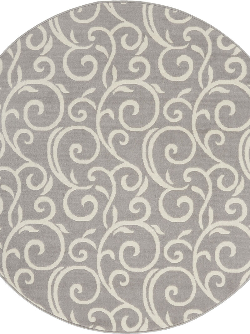 Grafix GRF19 Gray 5'3" x Round Rug