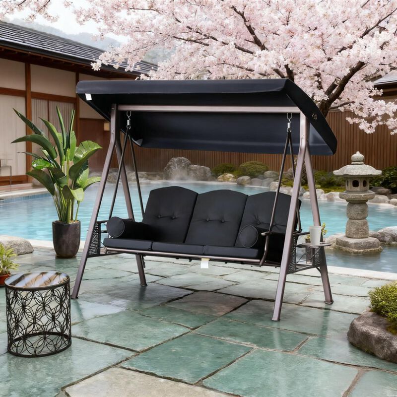 Hivvago 3-Seater Garden Swing Chair image number 1