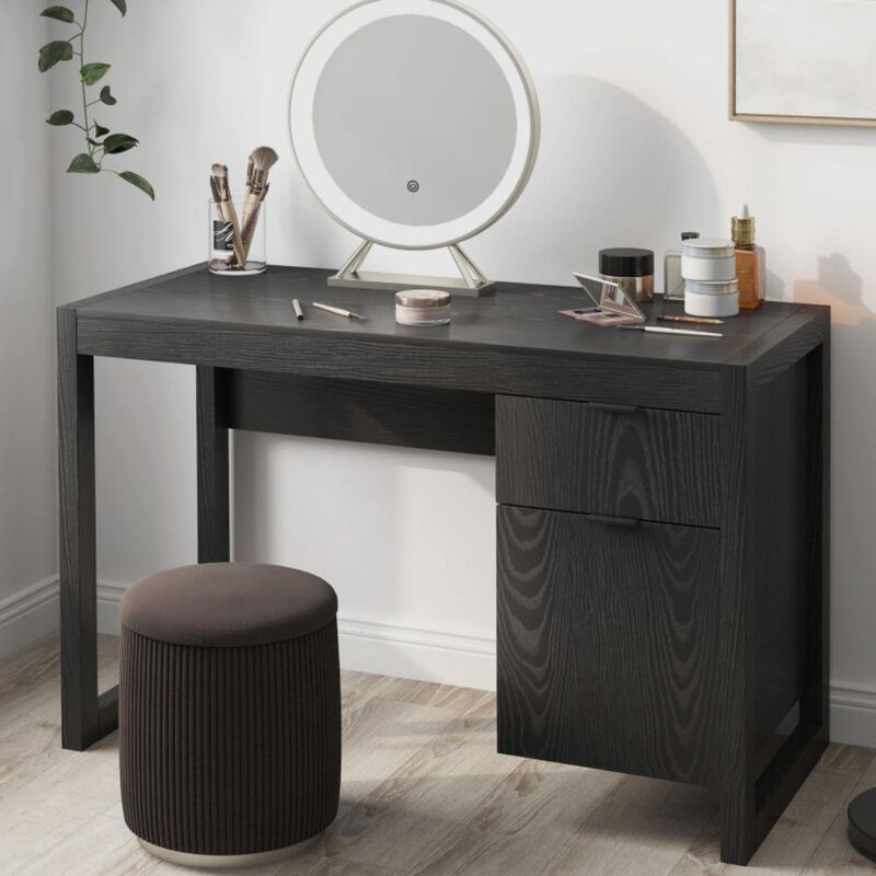 Hivvago Modern Computer Desk Writing Workstation with Cabinet and Drawer