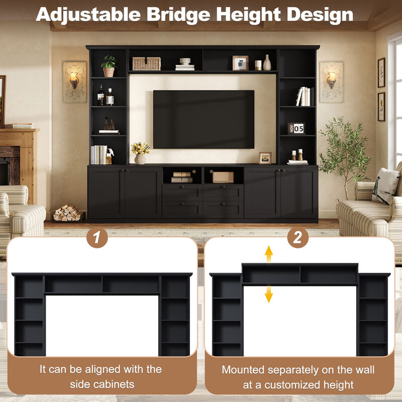 Poxkax Elegant Entertainment Center Wall image number 3