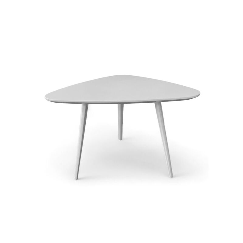 Pangea Home Hal Accent Table Lacquer White