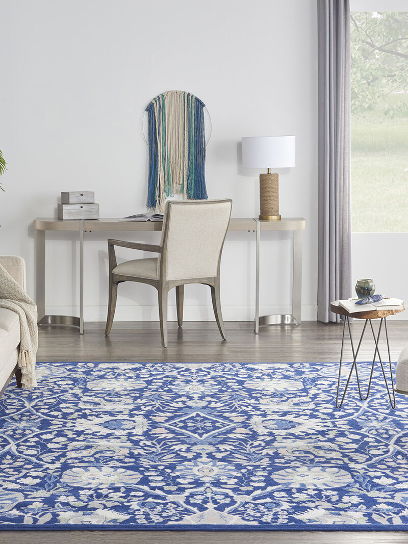 Whimsicle WHS10 Navy/Multicolor 8' x Round Rug image number 8