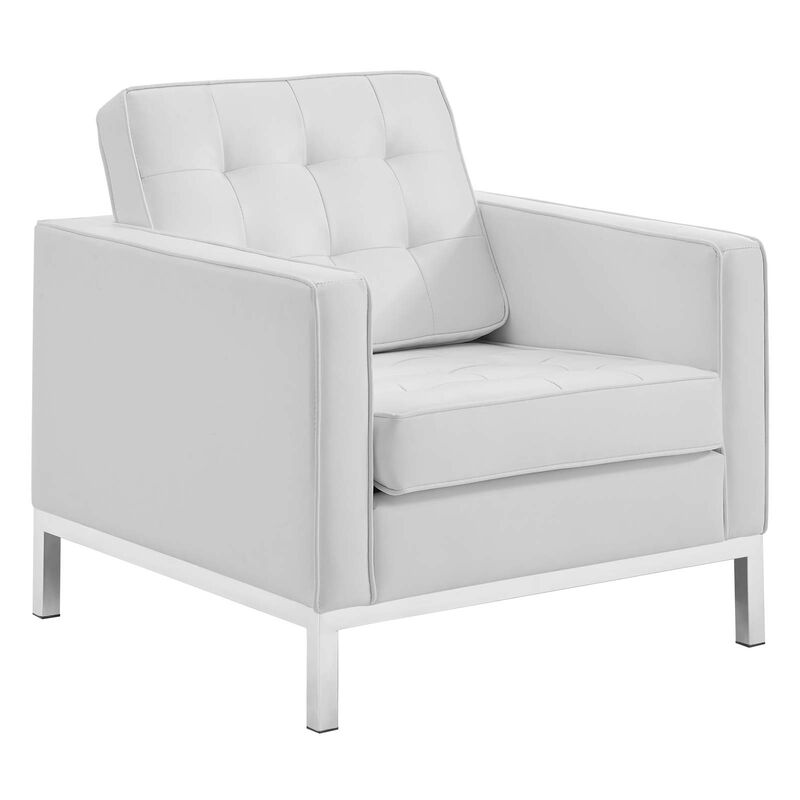 Loft Tufted Upholstered Faux Leather 3 Piece Set image number 6