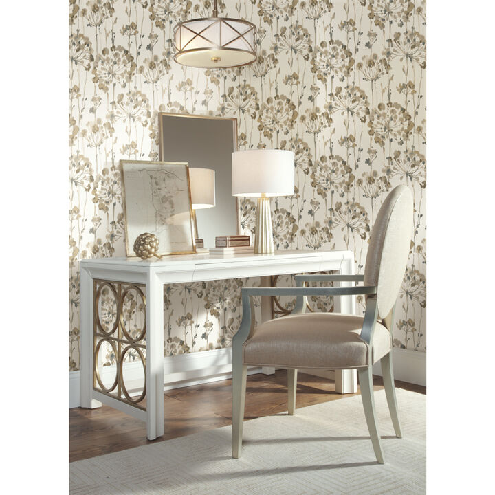 Flourish Taupe Metallic Wallpaper