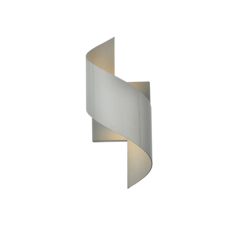 Living District Raine Integrated LED wall sconce  in silver