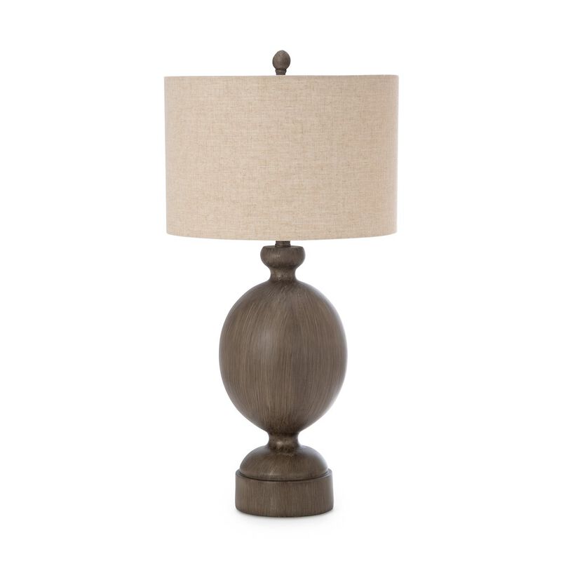 Lux Lighting Wren 30 Distressed Brown Poly Table Lamp, (Set of 2)