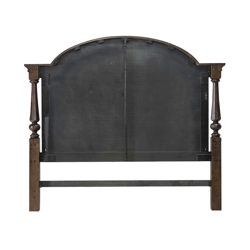 Liberty Furniture Arden Road King Arched Poster Bed Headboard - Satin Cherry image number 4