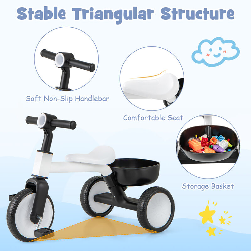 Toddler 3 Wheel Tricycle with 86&deg; Limited Steering and Carbon Steel Frame for Park image number 5