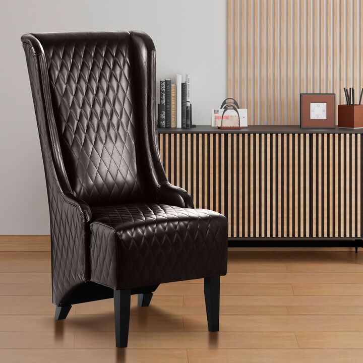 Montzi  Faux Leather Accent Chair