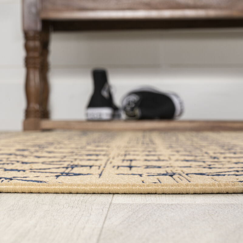 Ourika Moroccan Geometric Textured Weave Area Rug