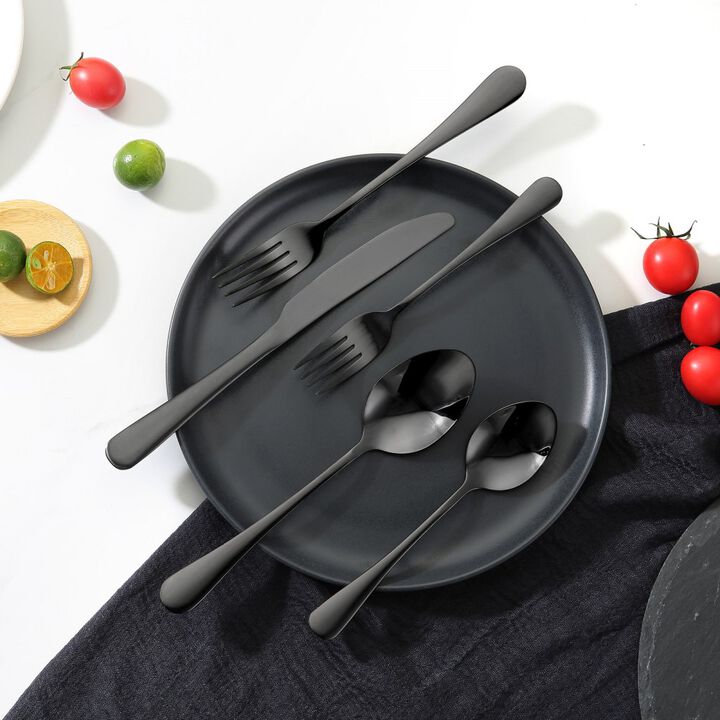 Flatware Set for 6, 30-Piece Stainless Steel Utensil Set for Dining and Kitchen