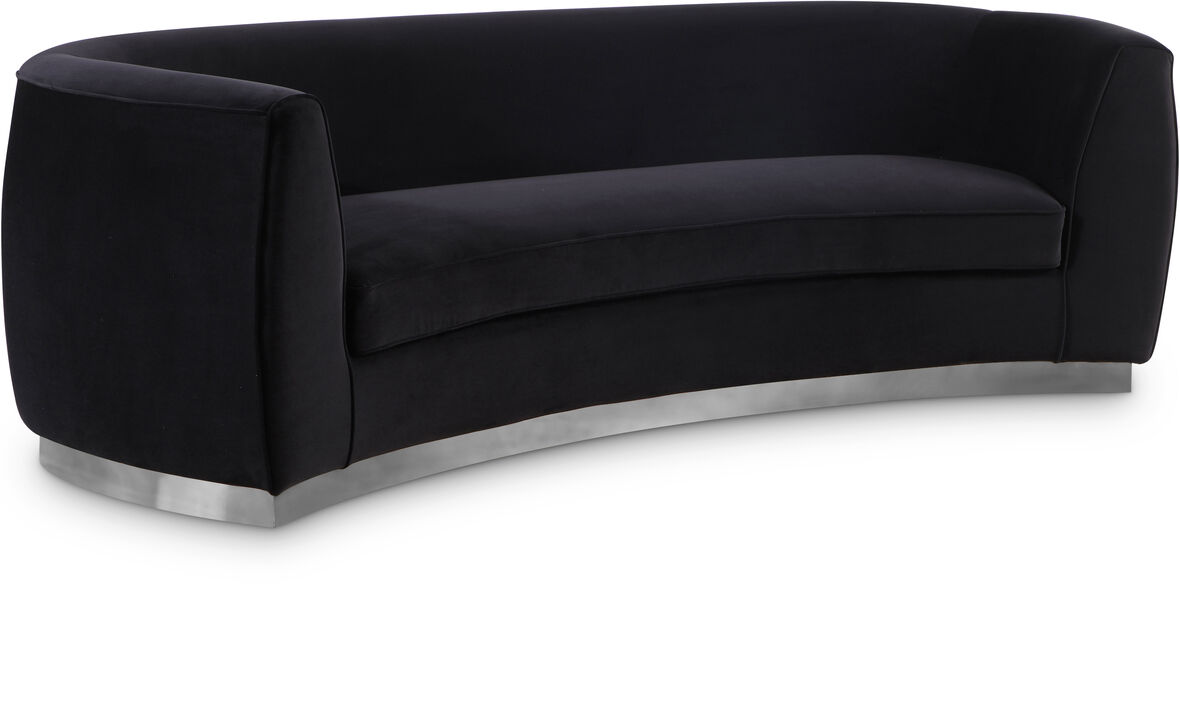 Meridian Furniture Julian Black Velvet Sofa