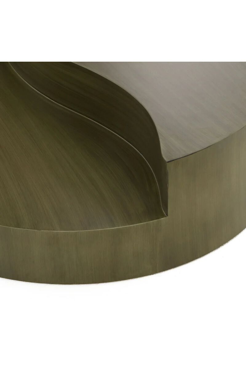 Gray Brass Tiered Coffee Table | OROA Modern Avocet image number 7