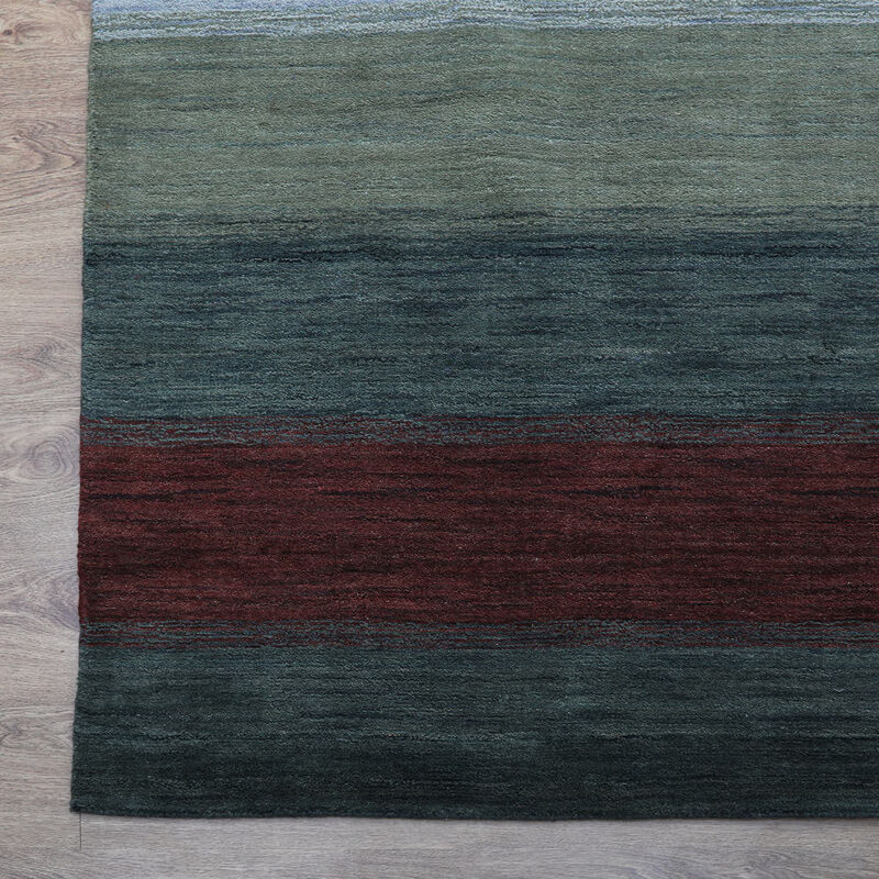 RUGSOTIC CARPETS HAND KNOTTED LOOM WOOL ECO-FRIENDLY AREA RUGS  - Rectangle, Contemporary Modern Design, High Pile Thick Handmade Anti Skid Rugs for Living Room (L00098) image number 4