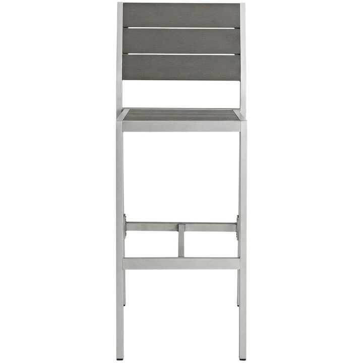 Aluminum Outdoor Bar Stool With Backrest And Lightweight Design