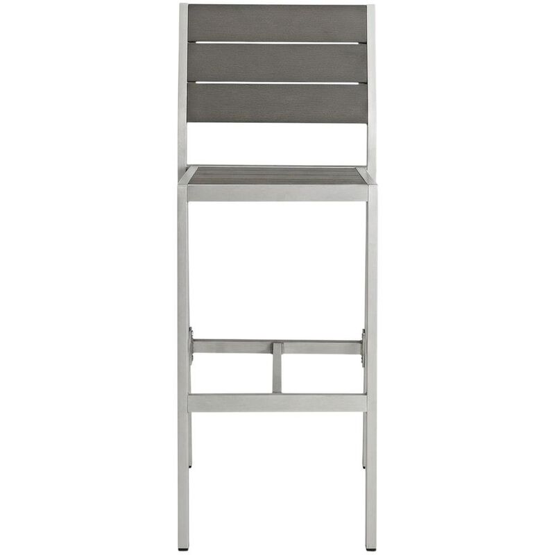 Aluminum Outdoor Bar Stool With Backrest And Lightweight Design image number 1