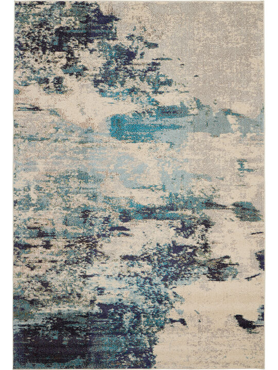 Celestial CES02 Ivory/Blue 6'7" x 9'7" Rug