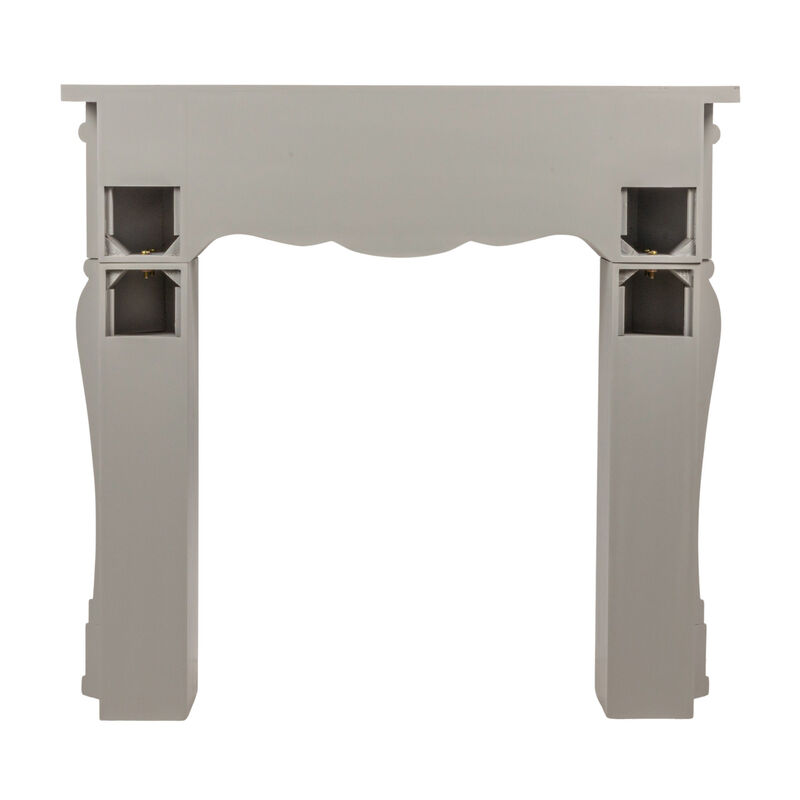 Small Victorian Decorative Fireplace Mantel, Grey image number 4