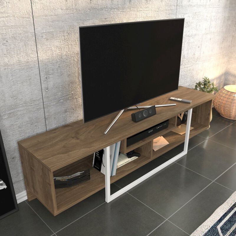 Decorotika Asal 59 Tv Stand - Walnut White
