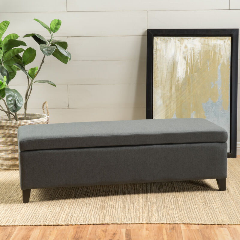 Merax Modern Storage Ottoman Bench image number 2