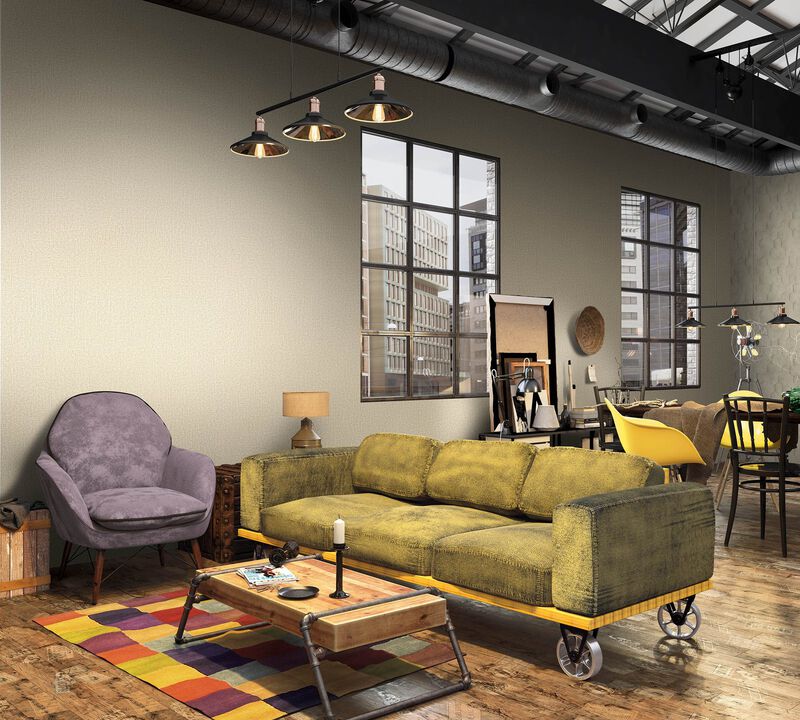 Loft 2 Wicker Texture Beige Wallpaper 34175