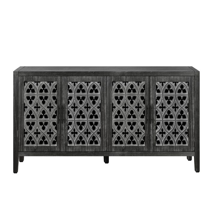 Nasbit Rustic Farmhouse Sideboard Storage Cabinet